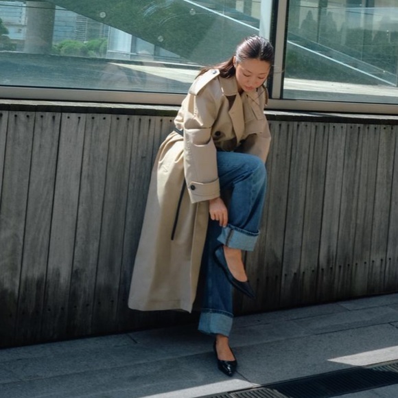 Zara oversized water repellant trench with belt - Picture 3 of 5